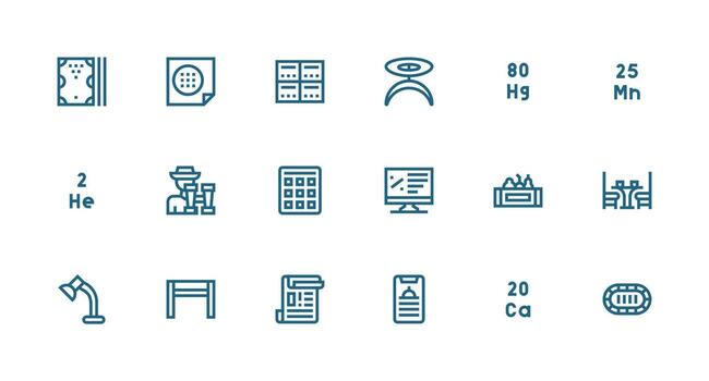 18 Strong Stroke Line Style Icons from Table Collection Scalable Icons for Cross-Platform Interfaces vector