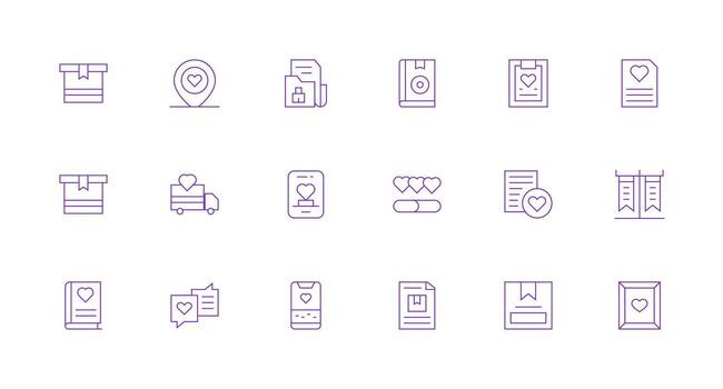 18 mínimo línea diseños para salvado íconos simplificado icono paquete para visual herramientas vector