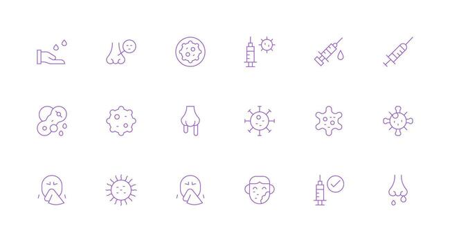 Minimal Line Icons from Flu Set with 18 Vectors UI-Ready Icon Collection
