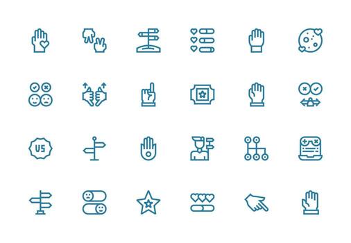 Thick Line Line Icons from Choice Set with 24 Vectors Display Icon Pack