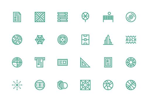Lines Set with 24 Thick Line Line Icons Scalable Icons for All Themes vector