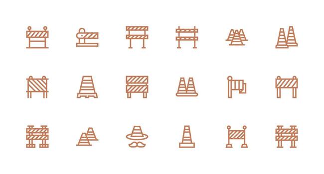 Strong Stroke Line Icons from UnnamedKeyword Set with 18 Vectors Responsive Icon Set for Flexible Layouts