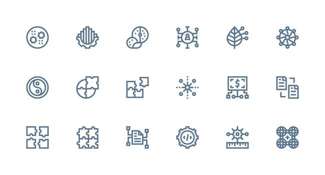 18 fuerte carrera línea diseños para integración íconos mínimo icono conjunto para interfaz proyectos vector