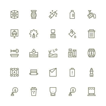 Empty Design Icons featuring 25 in Medium Stroke Outline Style Reliable Icons for All Interfaces vector