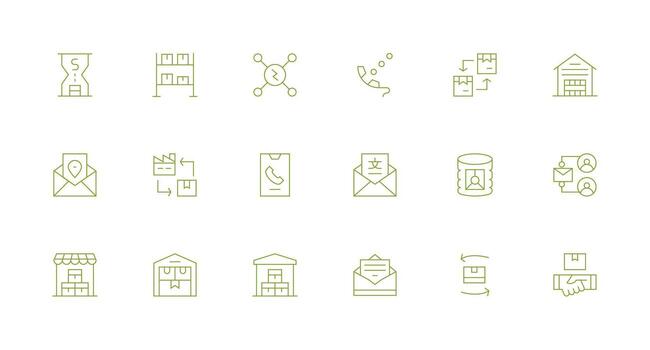 Outbound featuring 18 Icons in Minimal Line Design UI-Ready Icon Collection vector