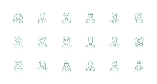 18 Minimal Line Designs for User Icon Icons User Interface Icons for Digital Products vector