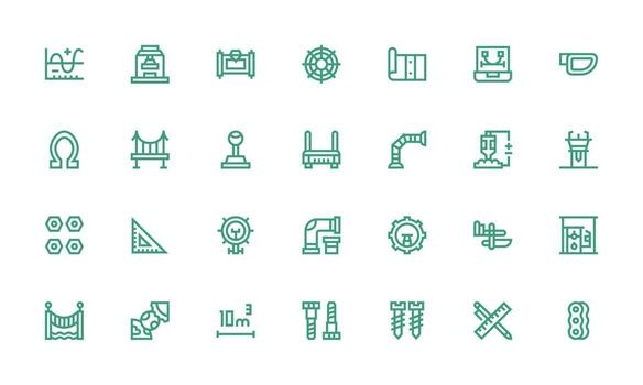 Bold Line Icons from Engineering Set with 28 Vectors Versatile Icon Collection for Designers