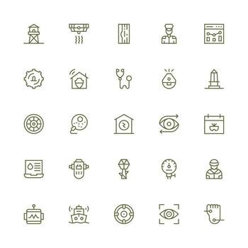 Medium Stroke Outline Icons from Monitoring Set with 25 Vectors Quick Access Icons for UI Development