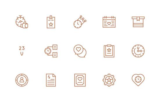 Priority featuring 15 Icons in Regular Line Design Light Icon Series vector