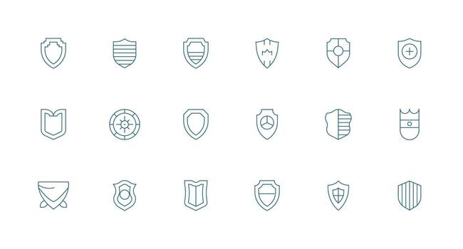 Impenetrable Visual Pack containing 18 Minimal Line Icons Layout Icon Collection vector