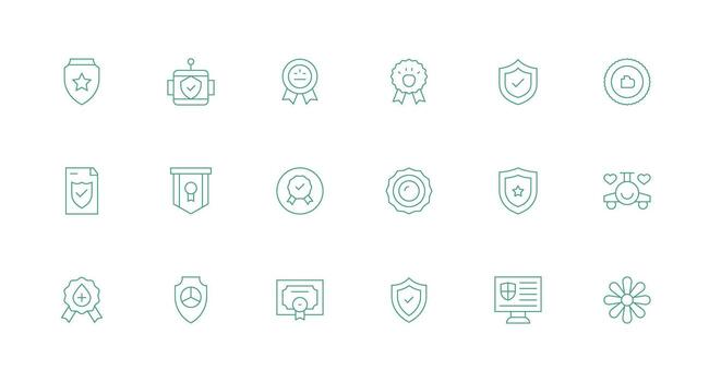 18 Minimal Line Style Icons from Trustworthy Collection Clean Icon Collection for Web Use vector