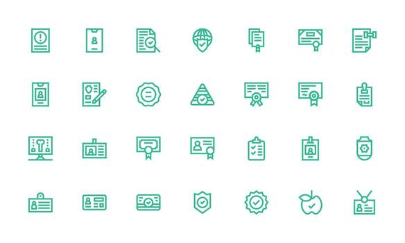 Bold Line Icons from Verification Set with 28 Vectors Interface Icon Collection