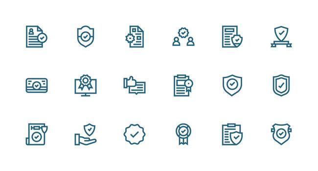 Strong Stroke Line Style Compliant Icons with 18 Vectors Pixel Perfect Icons for Modern Apps