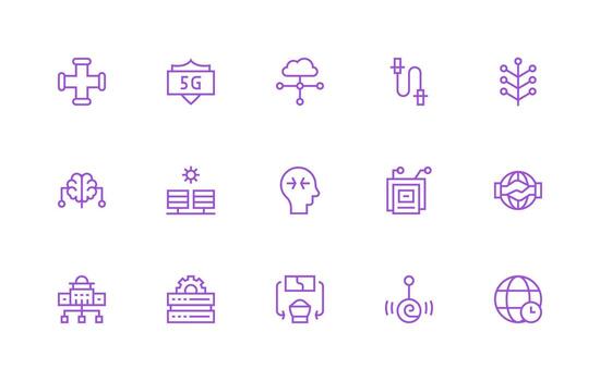 15 Regular Line Designs for Network Icons Multi-Purpose Icon Pack for Templates vector