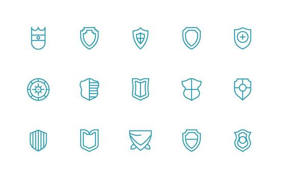 Regular Line Icons from Impenetrable Set with 15 Vectors Sharp Icons for Presentations