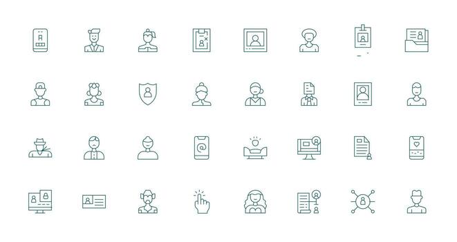 Thin Line Icons from User Set with 32 Vectors Reliable Icons for All Interfaces