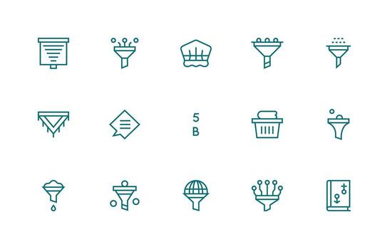 Sorting Visual Pack containing 15 Regular Line Icons Editable Icon Collection vector