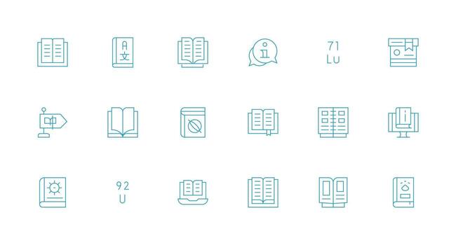 Reference including 18 Minimal Line Illustrations Simplified Icon Pack for Visual Tools vector