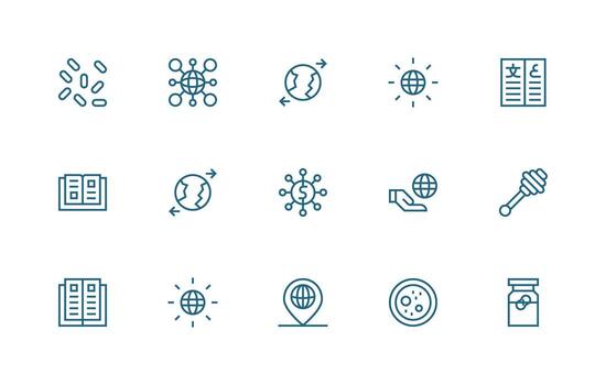 15 Regular Line Designs for Spread Icons Simple Icons for Interface and Wireframes vector