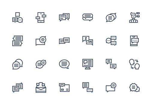 Support Ticket Icon Collection with 24 Thick Line Line Designs Neutral Style Icons for Any Project vector