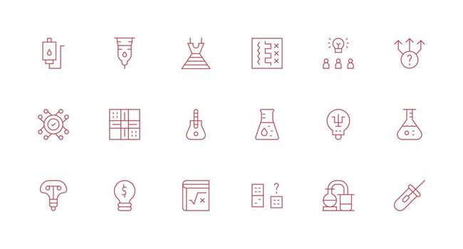 Solution Icon Collection with 18 Minimal Line Designs Complete Icon Bundle for Web Design vector