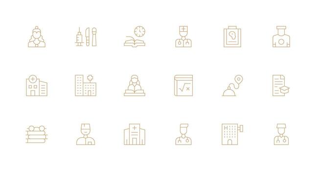 18 Minimal Line Icons for Exam Graphics Responsive Icon Set for Flexible Layouts vector