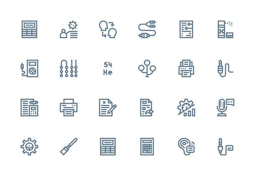 Thick Line Line Icons from Output Set with 24 Vectors Clean Icon Set Icon Pack for UI Projects