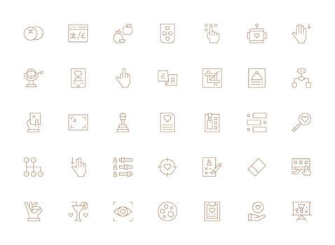35 Light Line Style Icons from Selection Collection All Device Compatible Icon Set vector