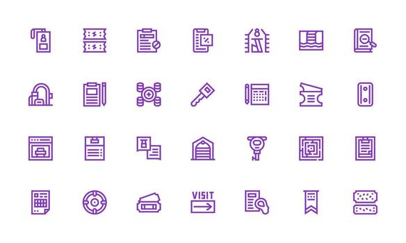 Entry including 28 Bold Line Illustrations Core Icon Collection for Daily Tasks vector