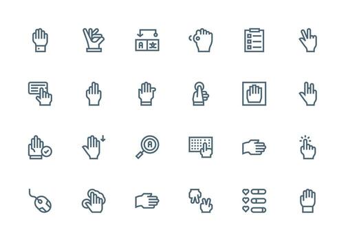 Seleccione icono colección con 24 grueso línea línea diseños web icono colección vector