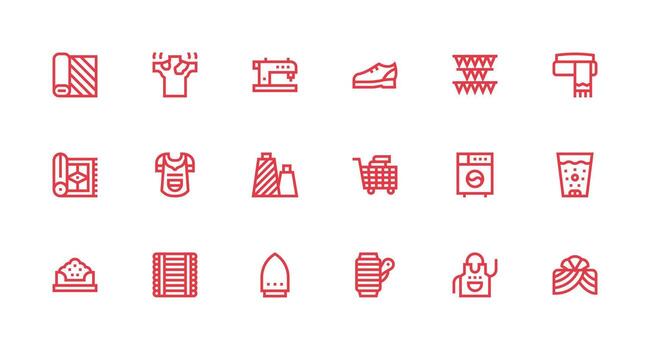 tela visual paquete conteniendo 18 fuerte carrera línea íconos pulcramente diseñado íconos para web plataformas vector