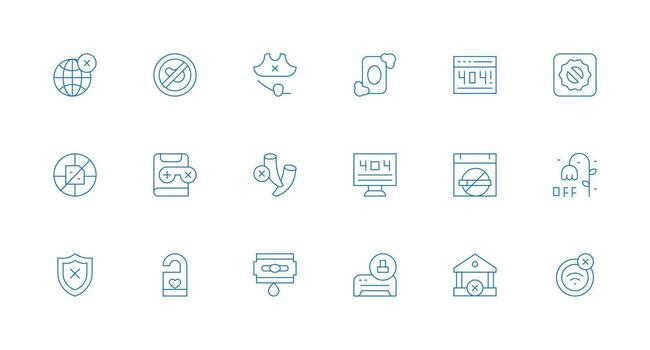 Unavailable including 18 Minimal Line Illustrations UI-Ready Icon Collection vector