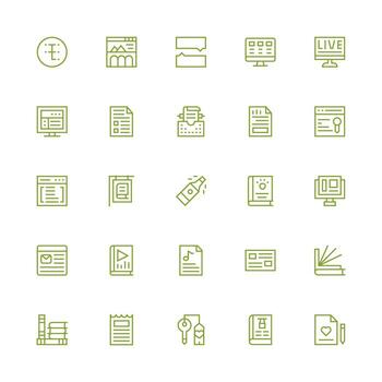 medio carrera contorno íconos desde contenido conjunto con 25 vectores completar icono conjunto para móvil aplicaciones