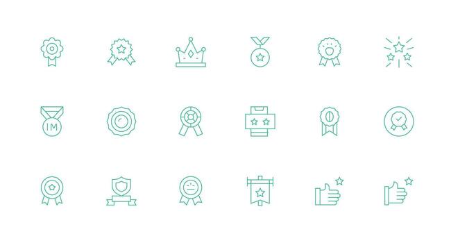 18 Minimal Line Style Icons from Top Quality Collection Customizable Icon Series for Mobile Screens vector