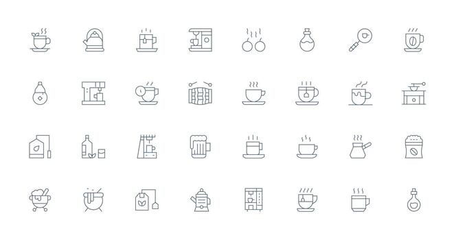 elaborar cerveza conjunto con 32 Delgado línea íconos organizado glifo íconos para rápido diseño vector