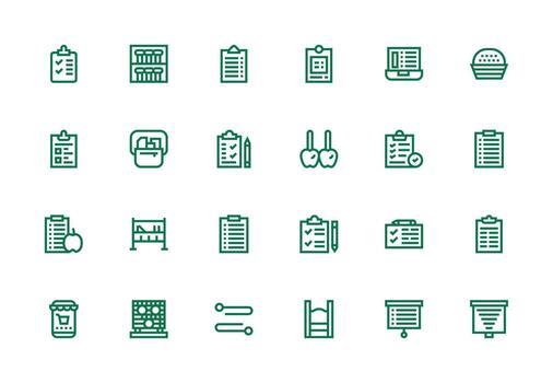 Items featuring 24 Icons in Thick Line Line Design UI Icon Set vector