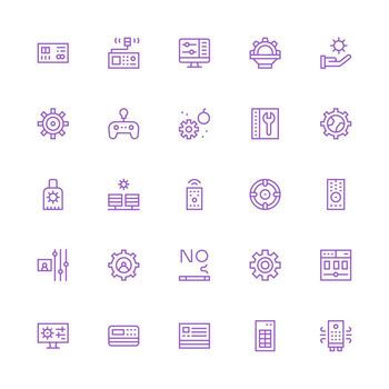 controlar panel icono conjunto con 25 medio carrera contorno gráficos equilibrado icono conjunto para funcional diseño vector