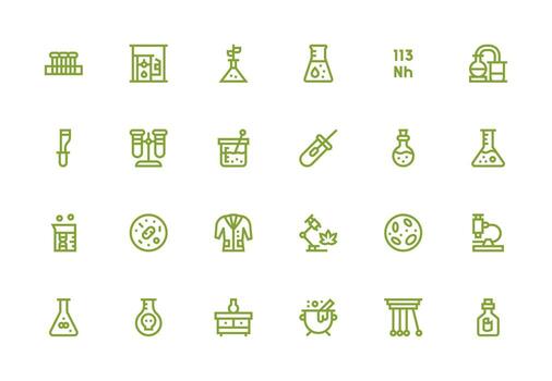 Experiment featuring 24 Icons in Thick Line Line Design Versatile Icon Collection for Designers vector