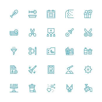 25 Medium Stroke Outline Vectors for Remove Theme Sharp Icons for Presentations