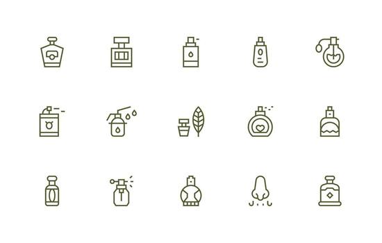 15 Regular Line Vectors for Perfume Theme Digital Product Icons for Fast Delivery