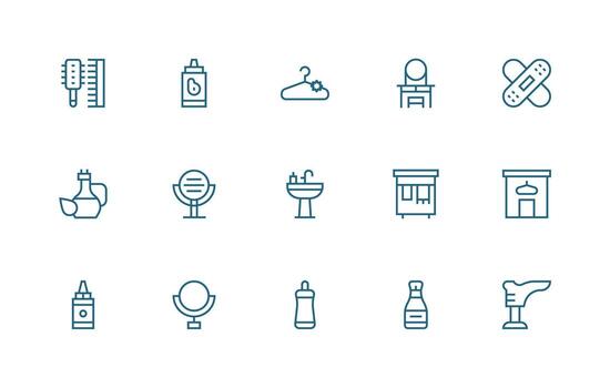 Dressing featuring 15 Icons in Regular Line Design Digital Product Icons for Fast Delivery vector