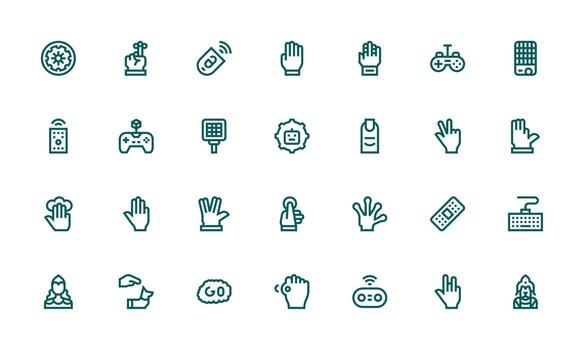 Command Icon Set with 28 Bold Line Graphics Icon Set for Projects vector