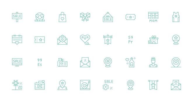 Thin Line Icons from Special Set with 32 Vectors Sharp Icons for Presentations