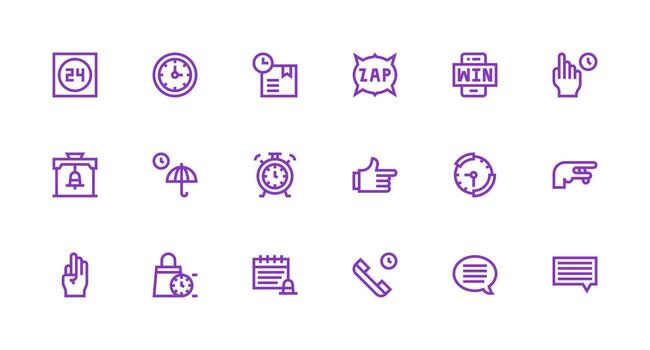 fuerte carrera línea íconos desde rápido conjunto con 18 vectores interfaz íconos para diario utilizar