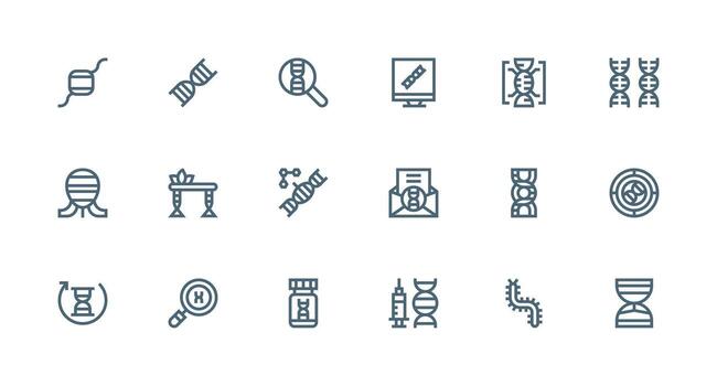 fuerte carrera línea íconos desde gene conjunto con 18 vectores básico icono serie