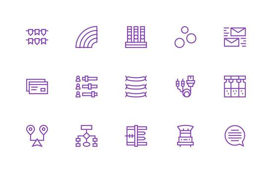 15 Regular Line Vectors for Multiple Theme Simple Icon Pack