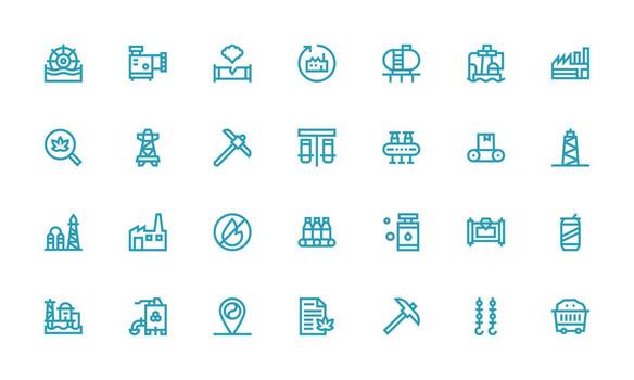 28 negrita línea íconos para industria gráficos completar icono conjunto para móvil aplicaciones vector