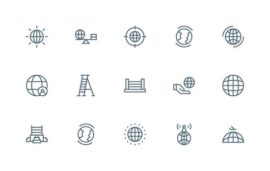 15 Regular Line Vectors for Reach Theme Simplified Icon Pack for Visual Tools