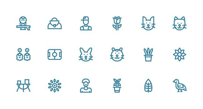 Simple Design Visual Pack containing 18 Strong Stroke Line Icons Editable Icon Collection vector