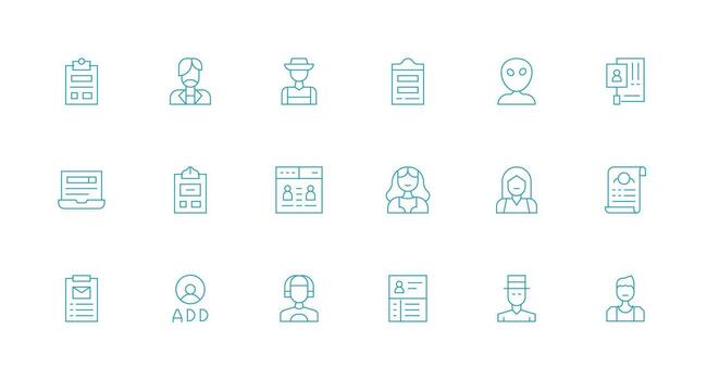 Registration featuring 18 Icons in Minimal Line Design Icons Built for Visual Consistency Pack vector